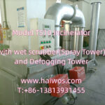 Model TS10 Incinerator with wet scrubber (Spray Tower) and Defogging Tower