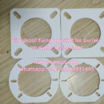 Fire proof flange gasket for burner on waste incinerator
