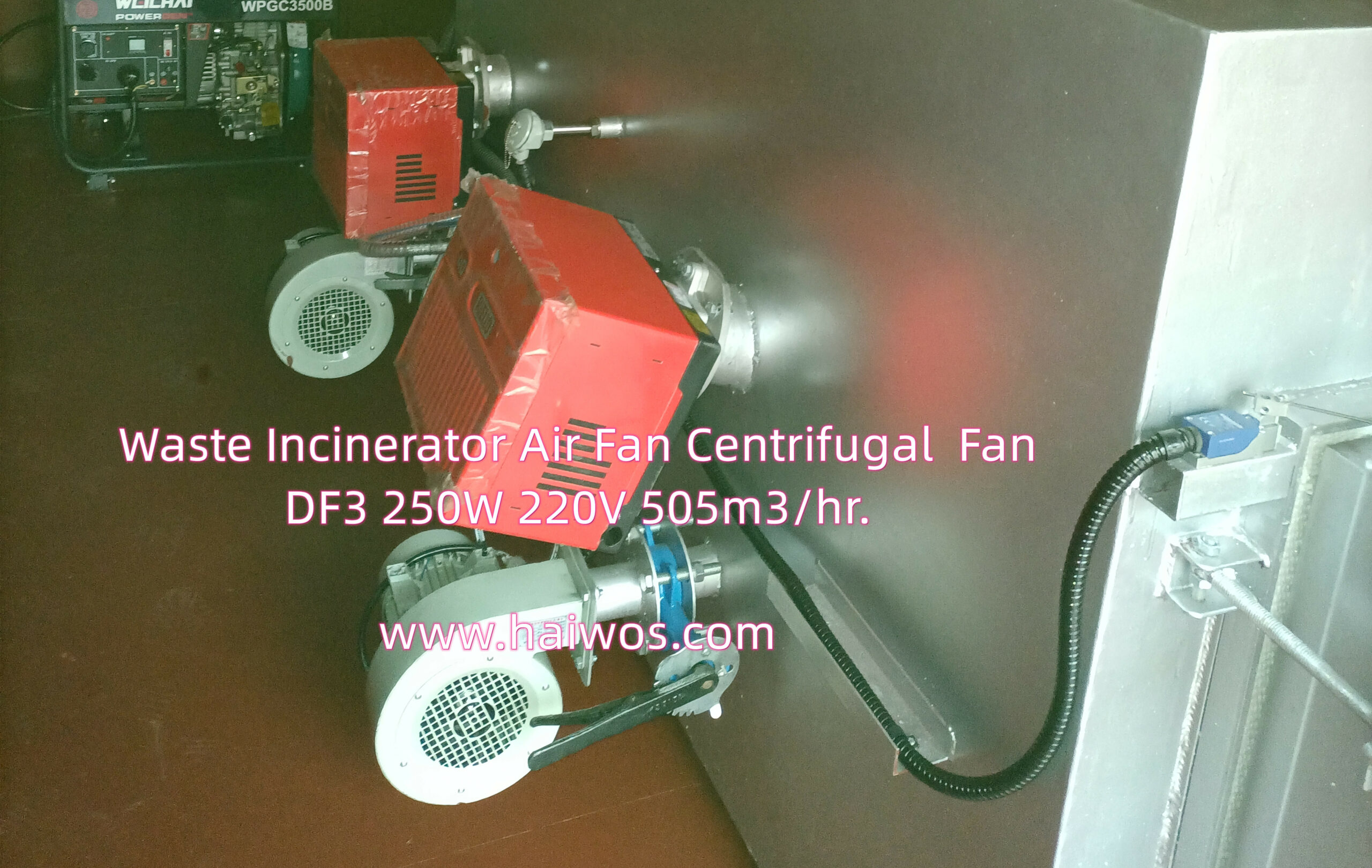 Waste Incinerator Air Fan Centrifugal Fan DF3 250W 220V 505m3/hr.
